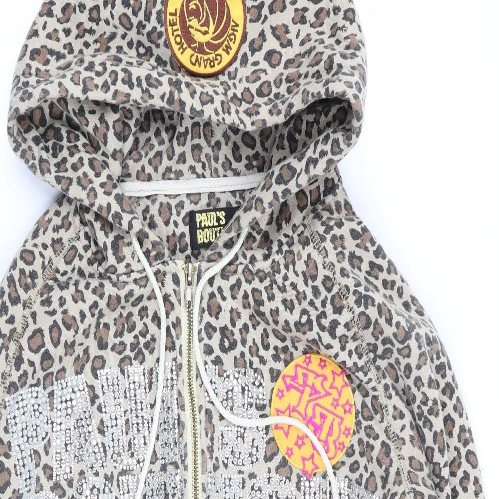 Pauls Boutique Womens Multicoloured Animal Print  Full Zip Jumper Size M