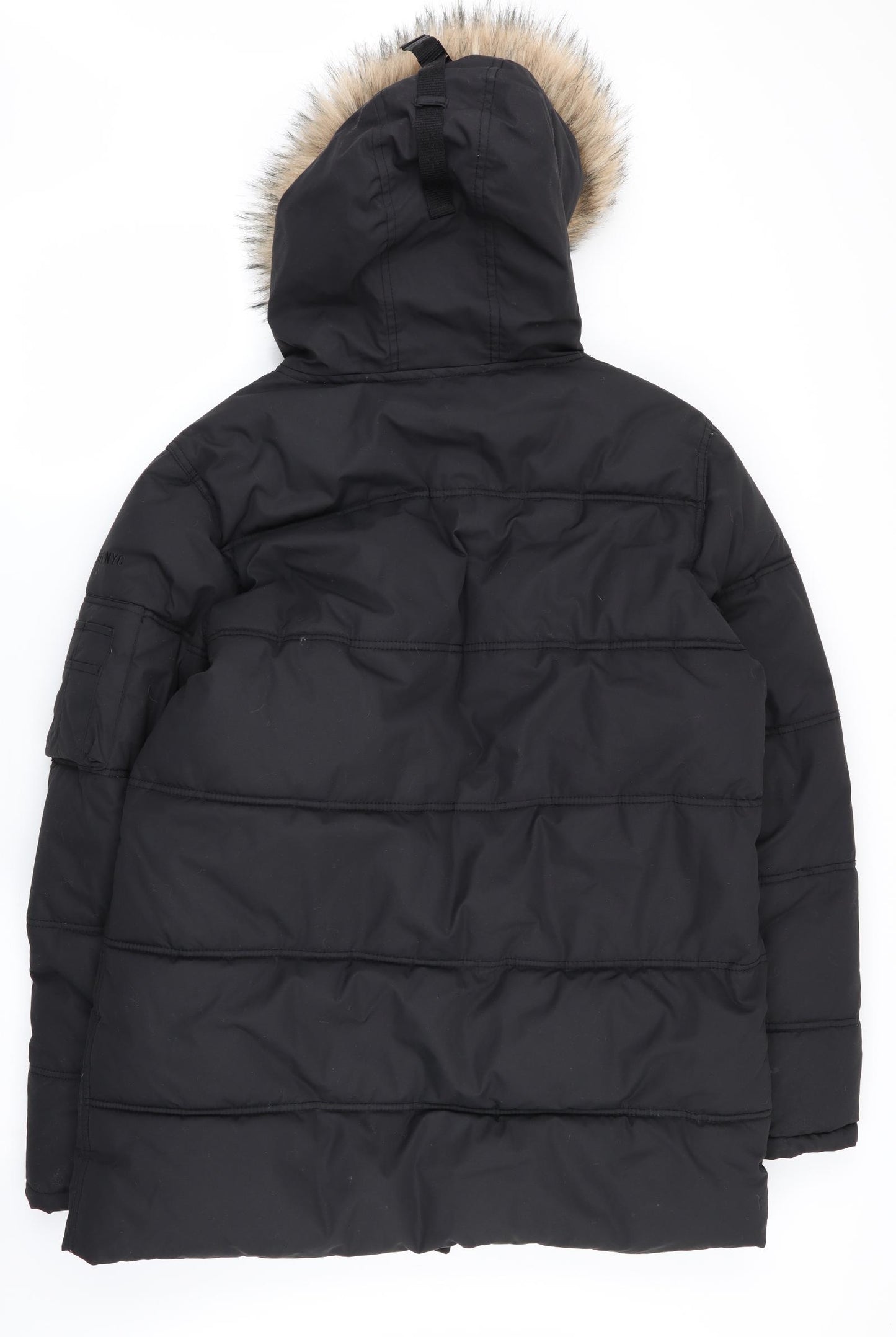 SCHOTT Mens Black   Parka Coat Size L