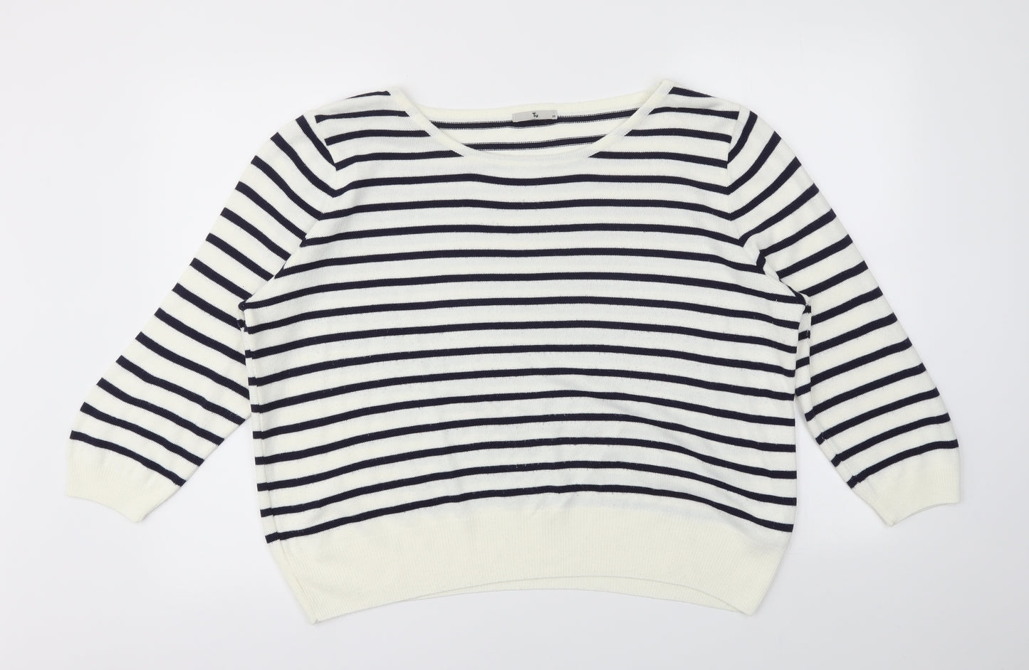 TU Womens Multicoloured Striped  Pullover Jumper Size 20