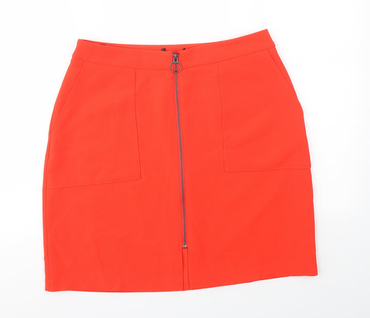 Preworn Womens Red   A-Line Skirt Size 32 in