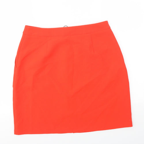 Preworn Womens Red   A-Line Skirt Size 32 in