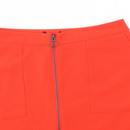 Preworn Womens Red   A-Line Skirt Size 32 in