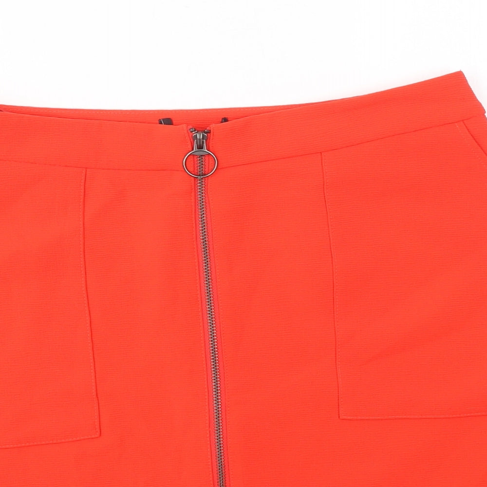 Preworn Womens Red   A-Line Skirt Size 32 in