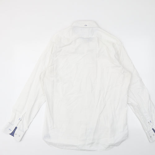 THOMAS MAYES Mens White    Dress Shirt Size M