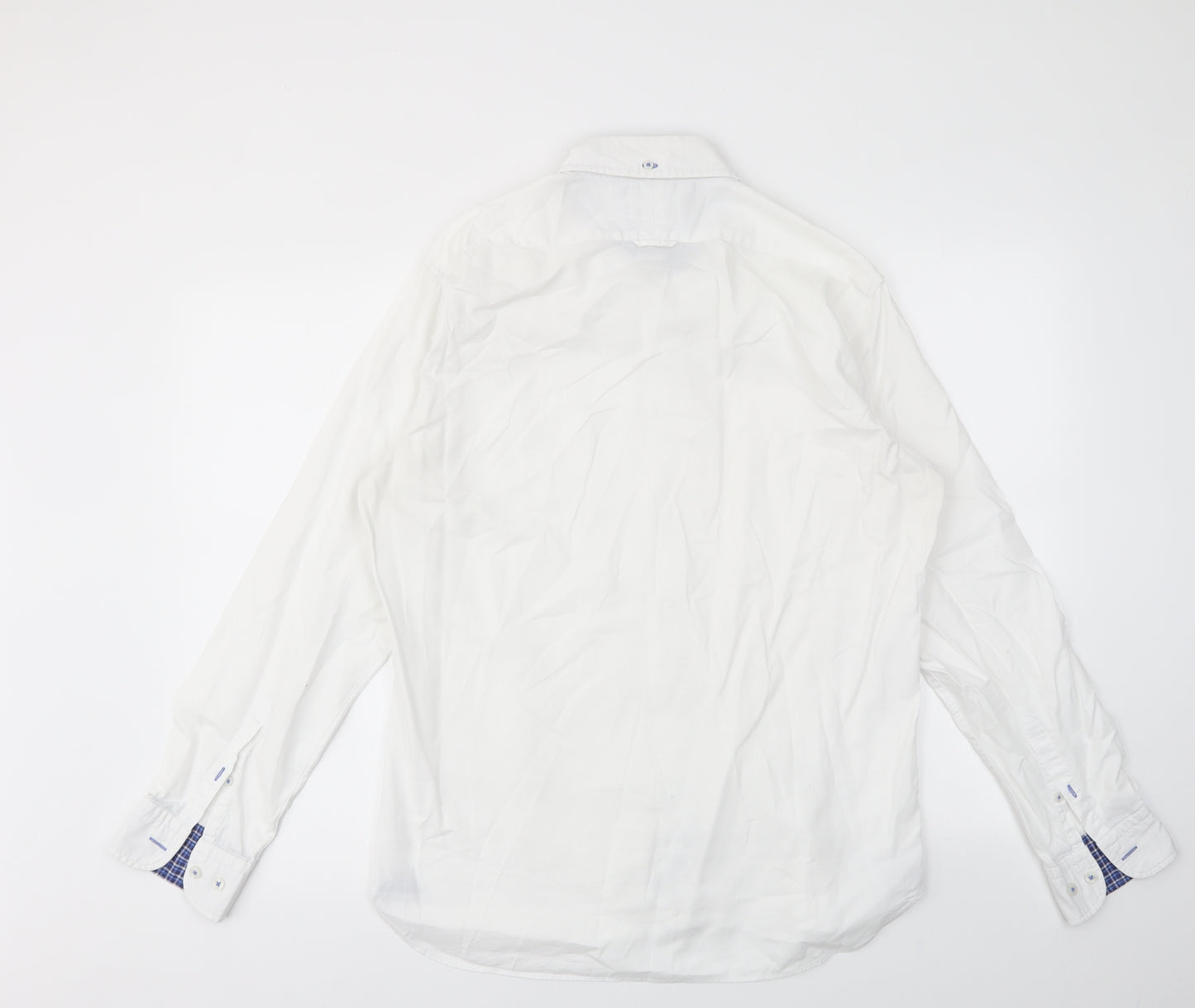THOMAS MAYES Mens White    Dress Shirt Size M