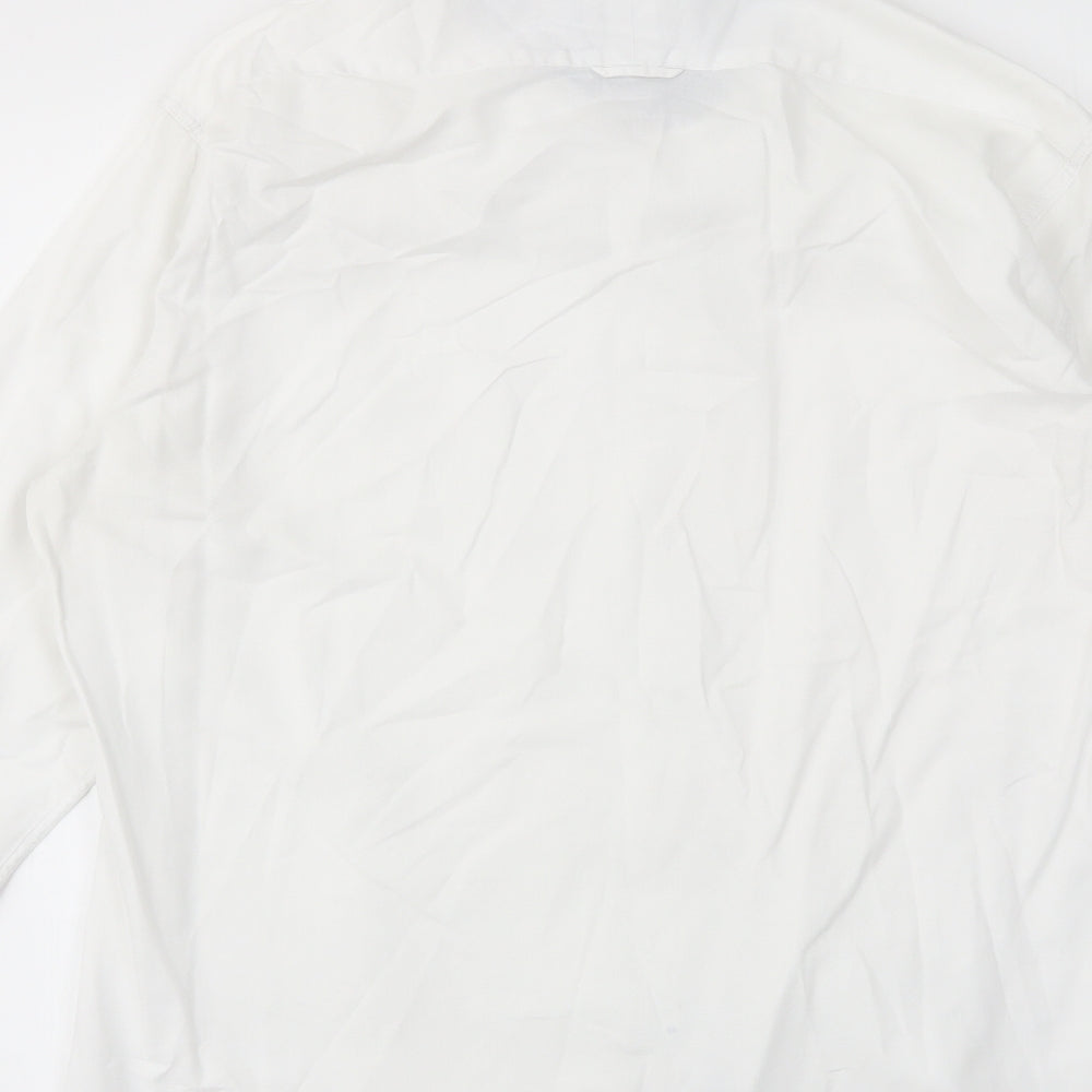 THOMAS MAYES Mens White    Dress Shirt Size M