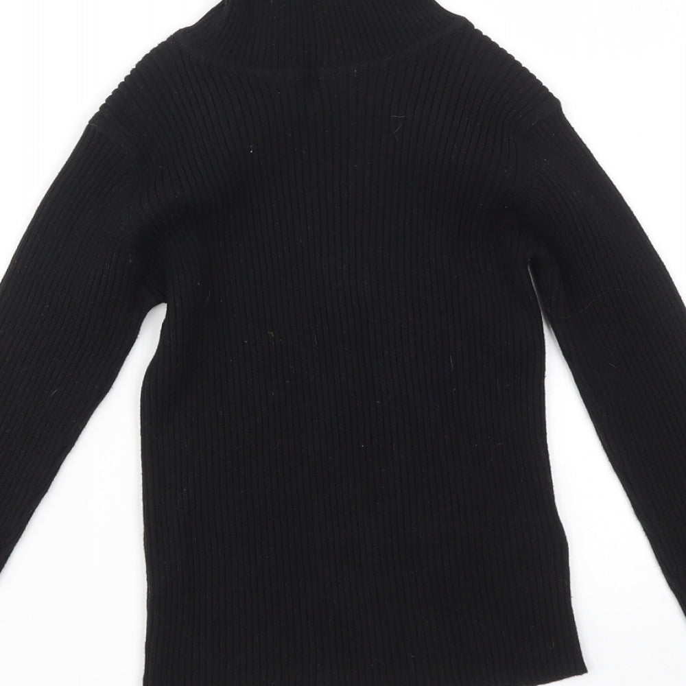 NEXT Girls Black   Basic T-Shirt Size 7 Years