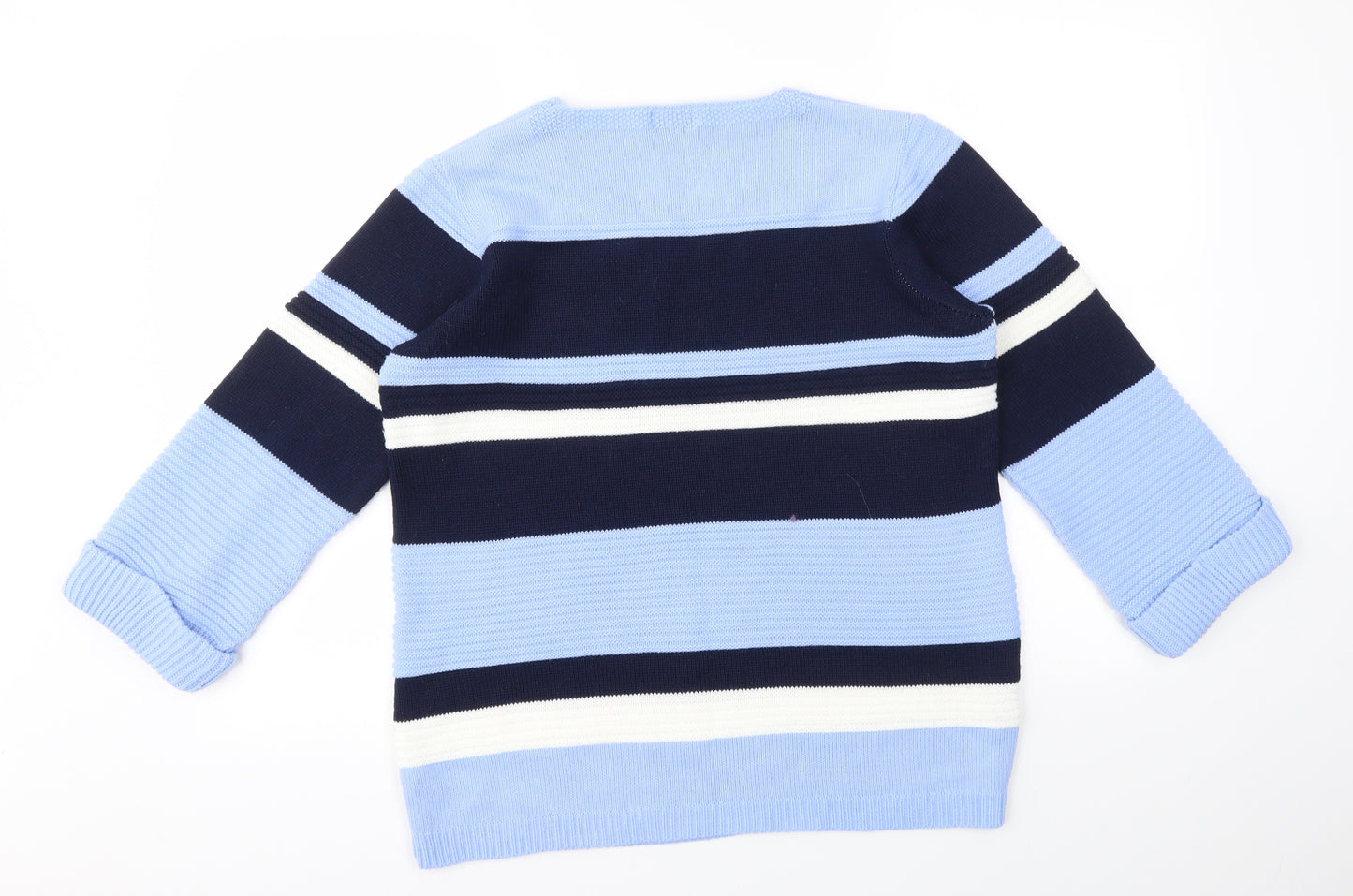 Ivy Womens Ivory Striped  Pullover Jumper Size M