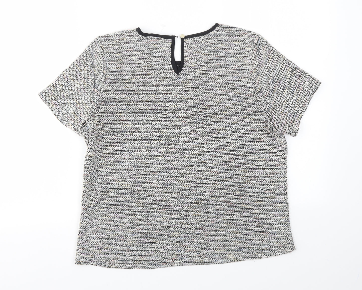 Warehouse Womens Grey   Basic T-Shirt Size 14