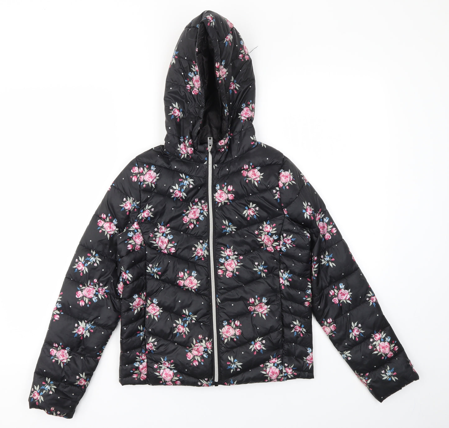 Primark Girls Multicoloured Floral  Basic Coat Coat Size 11-12 Years