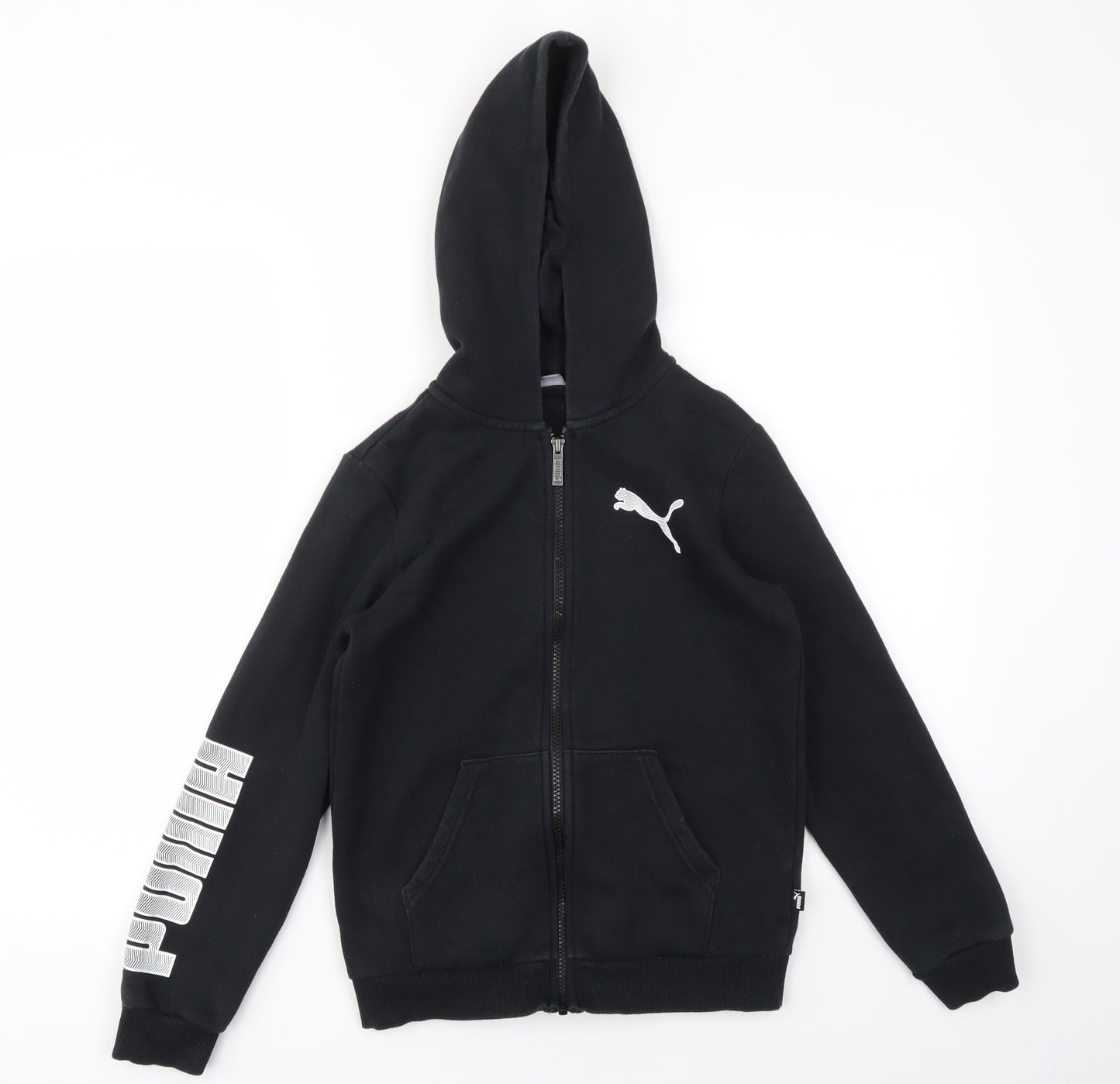 PUMA Boys Black   Full Zip Hoodie Size L