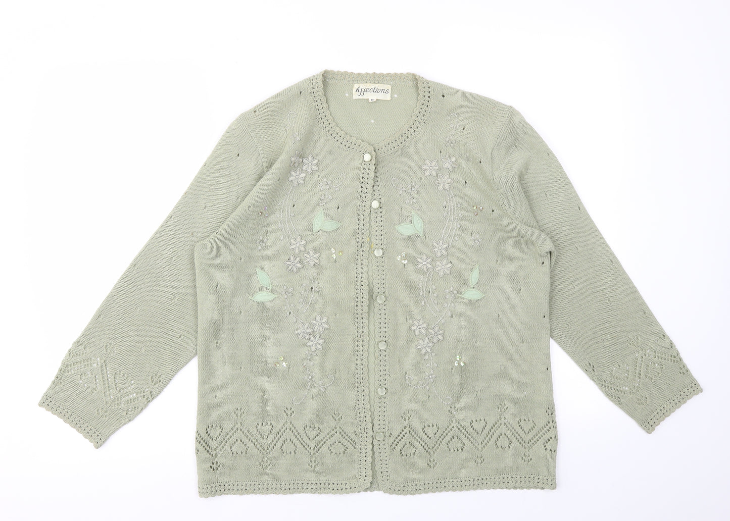 EFFECTIONS Womens Green   Cardigan Jumper Size M