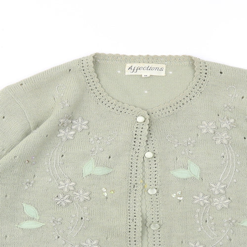 EFFECTIONS Womens Green   Cardigan Jumper Size M