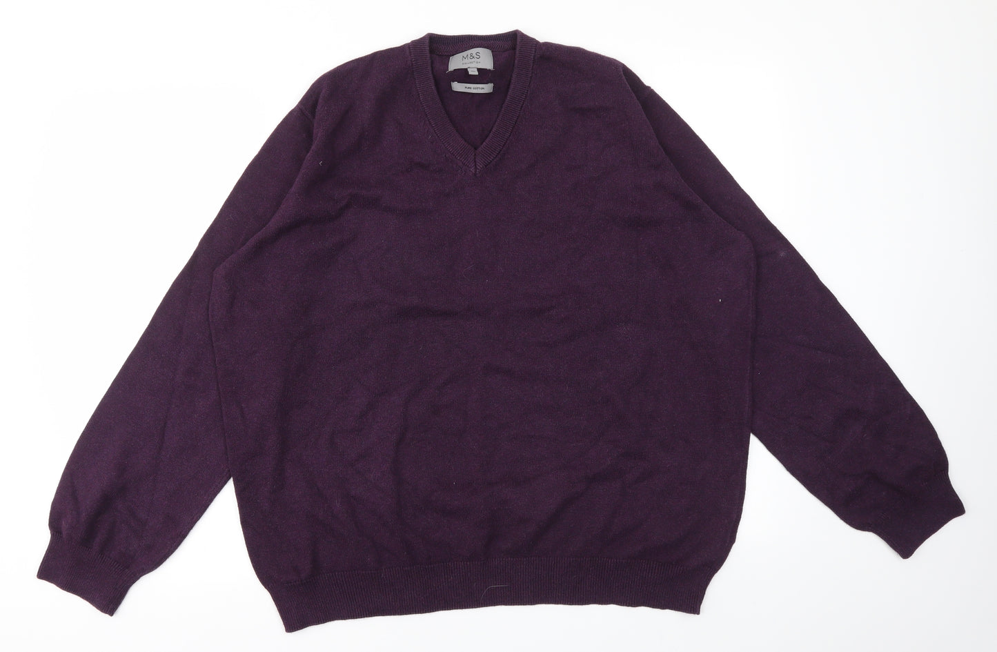 M&S Mens Purple   Pullover Sweatshirt Size XL