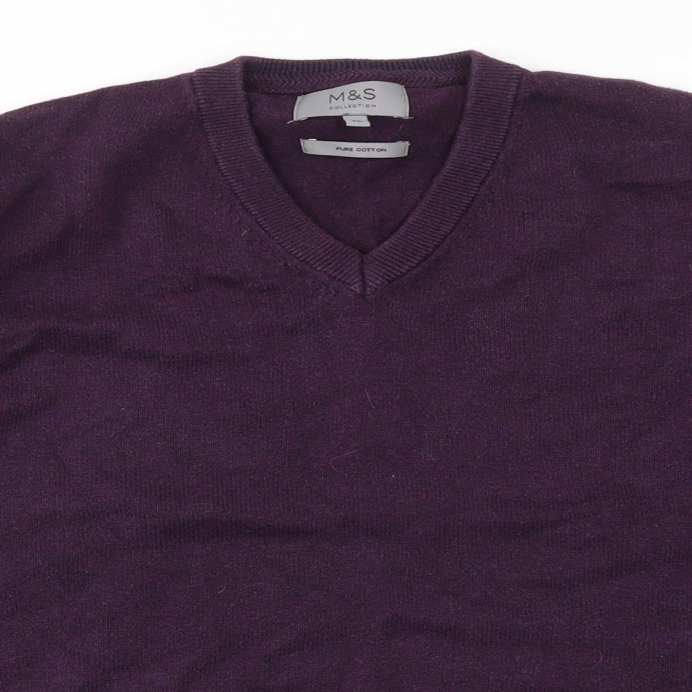 M&S Mens Purple   Pullover Sweatshirt Size XL