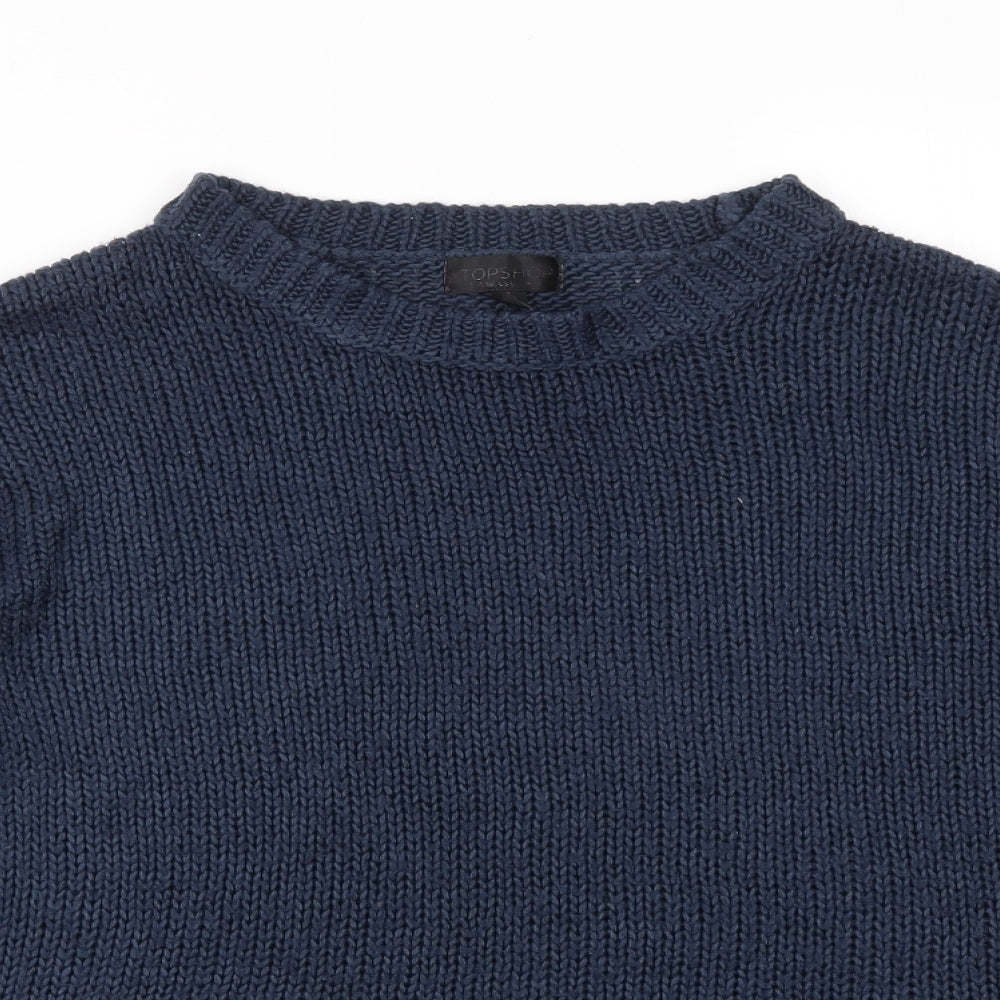 TOPSHOP  Womens Blue   Pullover Jumper Size 10