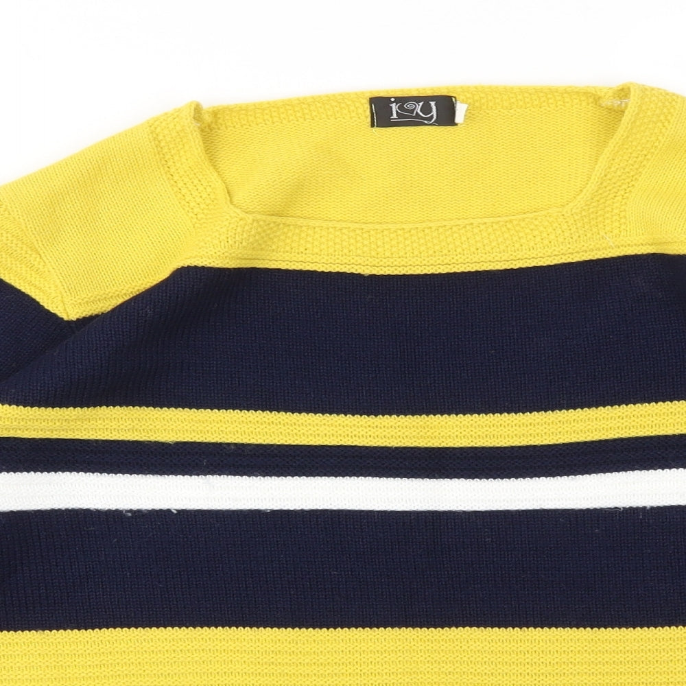 Ivy Womens Multicoloured Striped  Pullover Jumper Size M