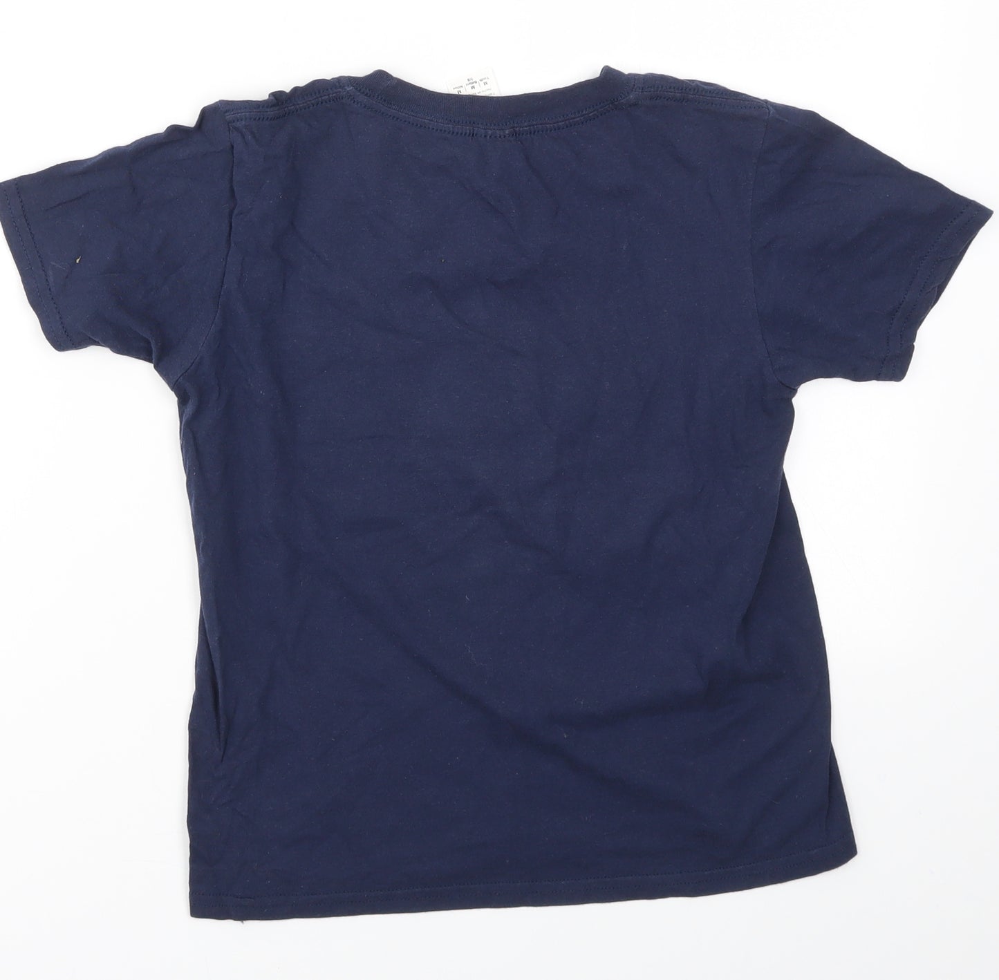 Gildan Boys Blue Geometric  Basic T-Shirt Size M