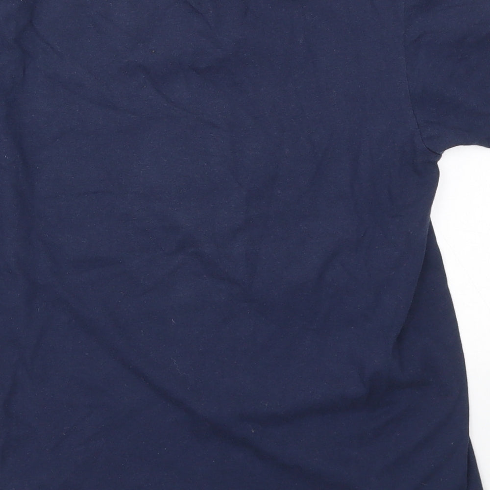 Gildan Boys Blue Geometric  Basic T-Shirt Size M
