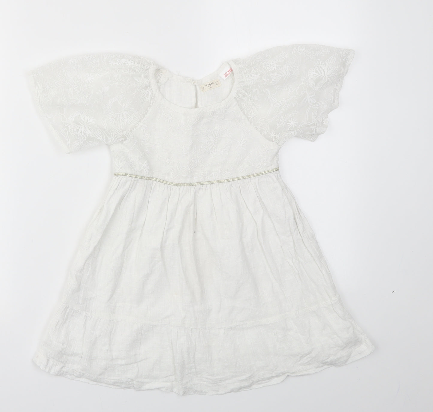 Mango Girls Ivory   Fit & Flare  Size 3-4 Years