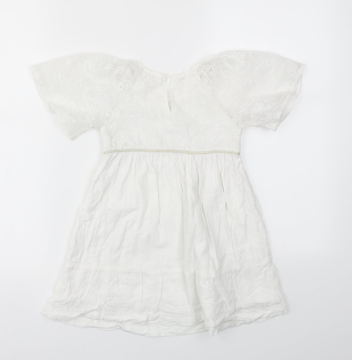 Mango Girls Ivory   Fit & Flare  Size 3-4 Years