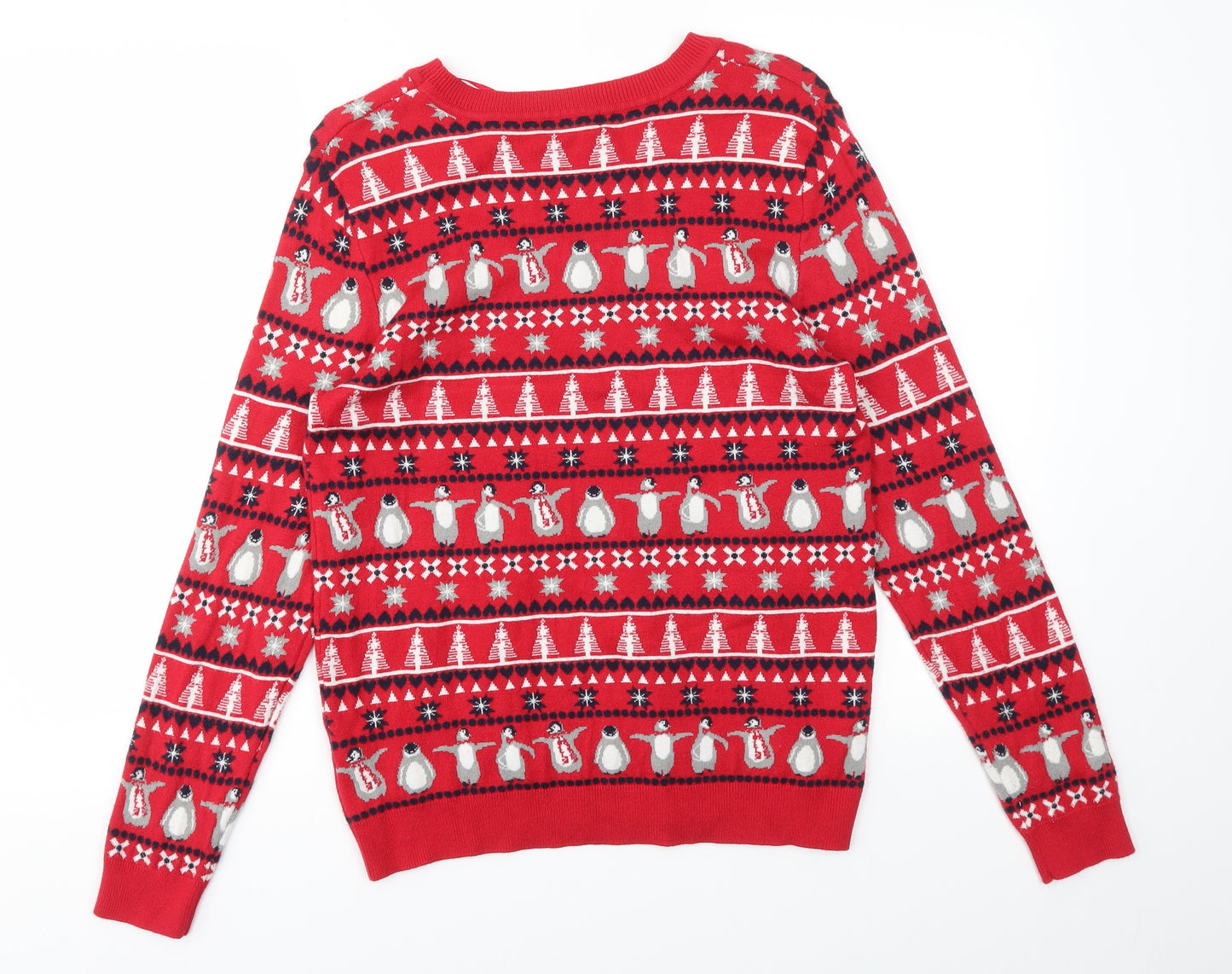 Primark Womens Multicoloured Animal Print  Pullover Jumper Size L  - Christmas  Jumper