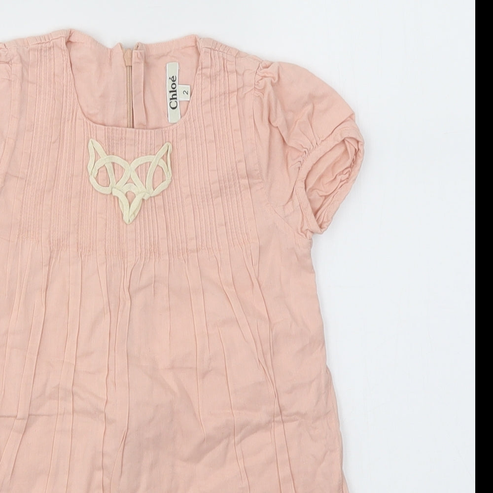CHLOE  Girls Pink   Fit & Flare  Size 2 Years
