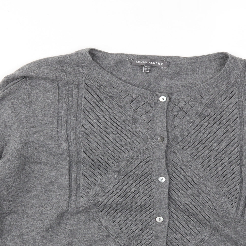 Laura Ashley Womens Grey   Cardigan Jumper Size 16