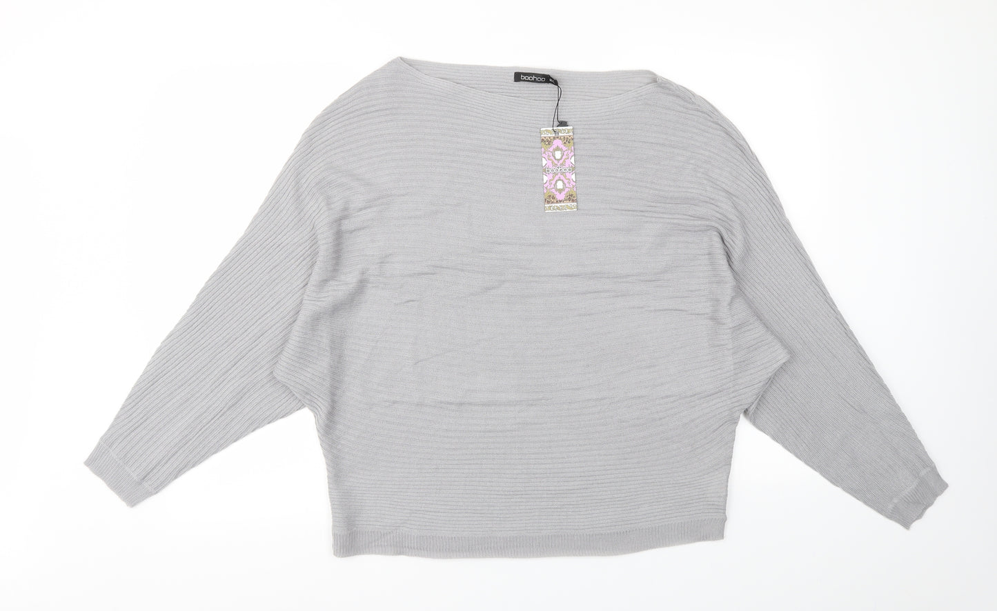 Boohoo Womens Grey   Pullover Jumper Size M