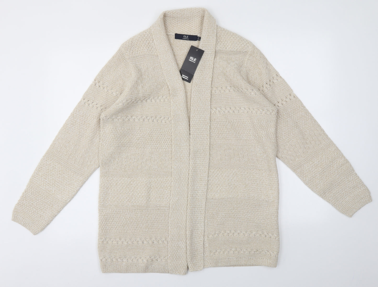 ISLE Womens Beige   Cardigan Jumper Size S
