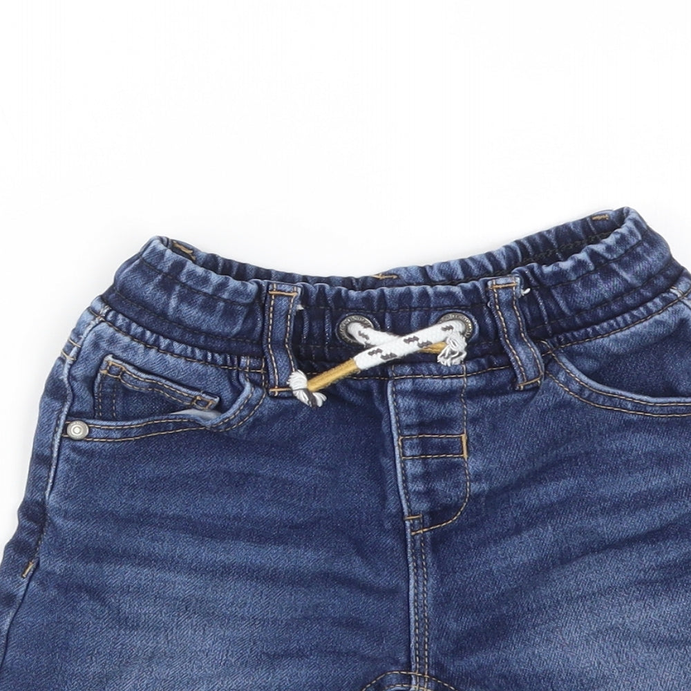 George Boys Blue Geometric  Capri Jeans Size 2-3 Years