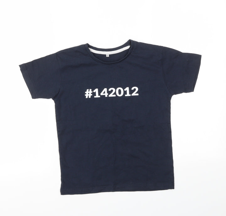 Preworn Boys Blue   Basic T-Shirt Size 7-8 Years