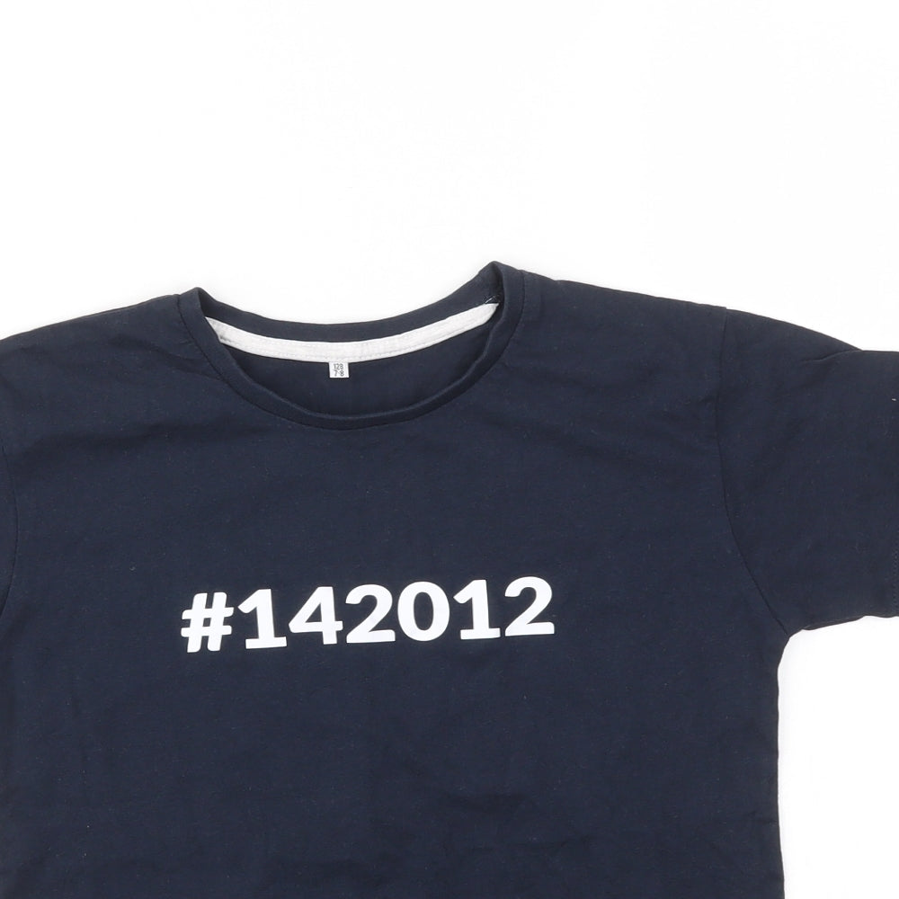 Preworn Boys Blue   Basic T-Shirt Size 7-8 Years