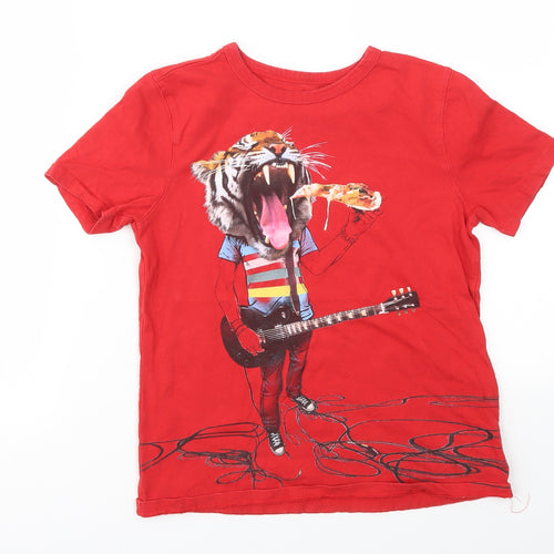Preworn Boys Red   Basic T-Shirt Size M