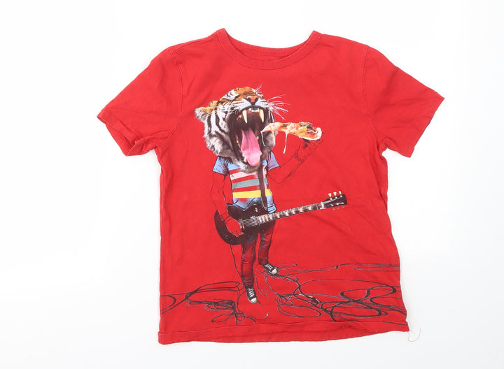 Preworn Boys Red   Basic T-Shirt Size M
