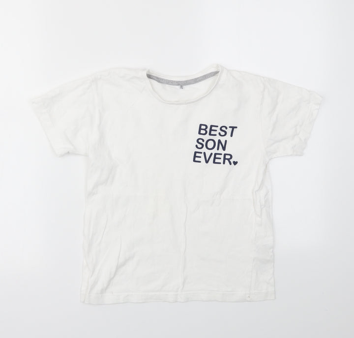 SG Boys White   Basic T-Shirt Size 7-8 Years