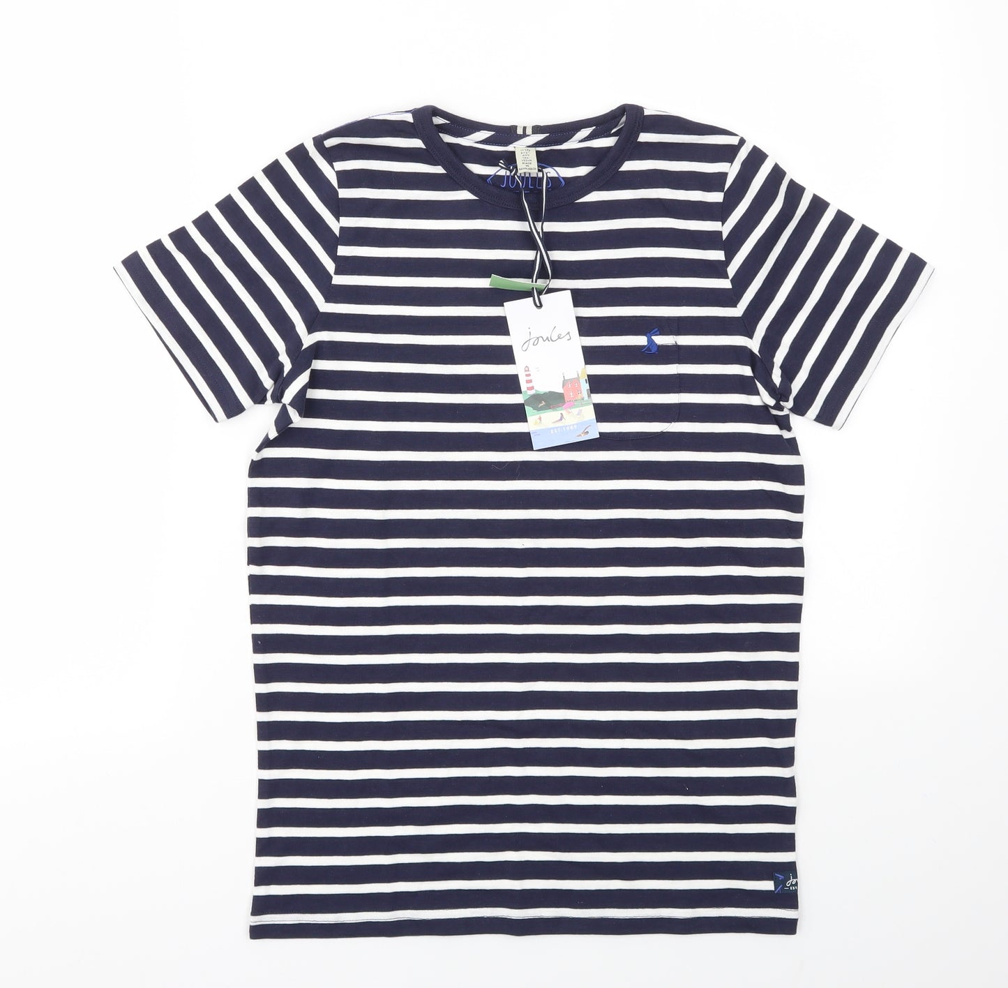 Joules Girls Multicoloured Striped  Basic T-Shirt Size 11-12 Years