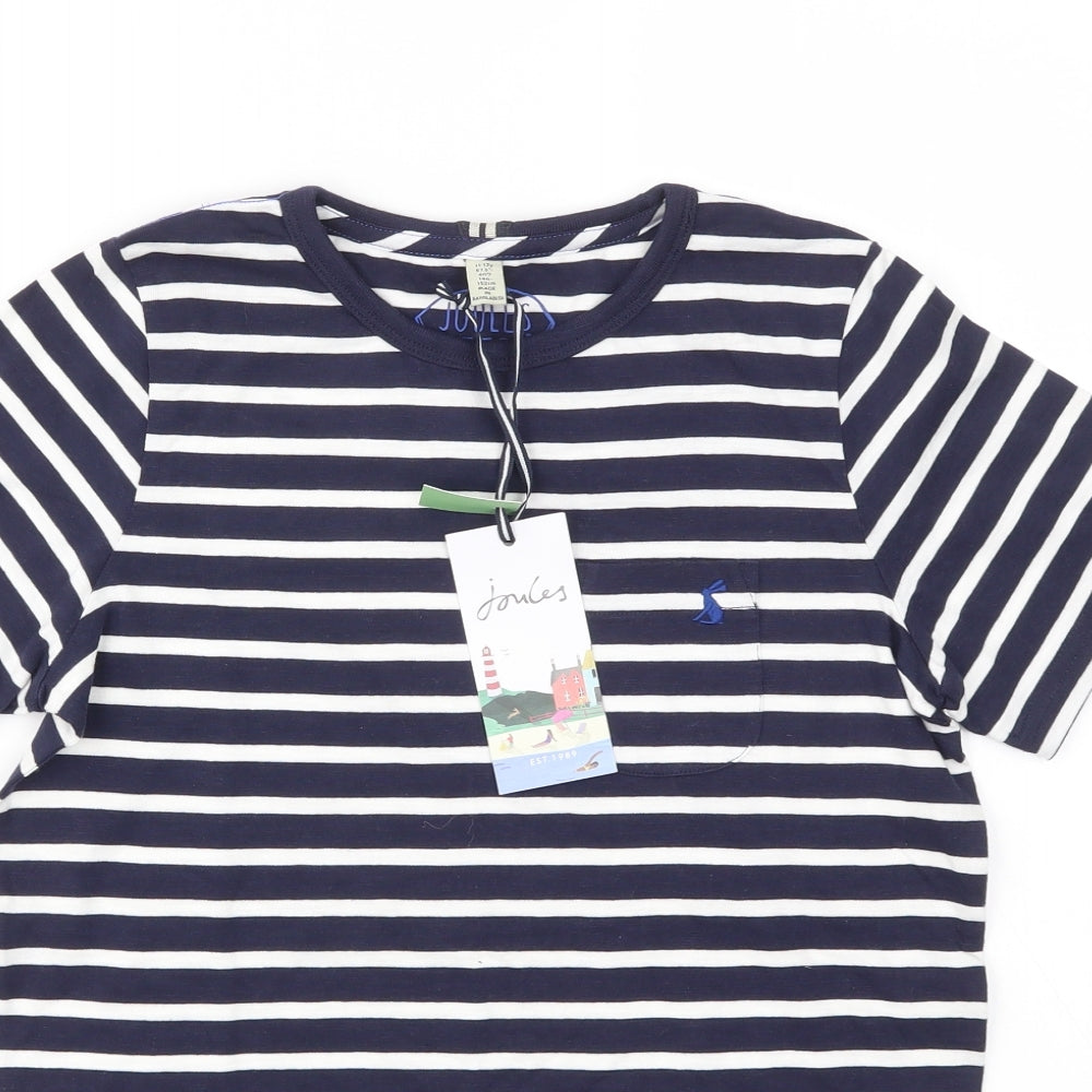 Joules Girls Multicoloured Striped  Basic T-Shirt Size 11-12 Years