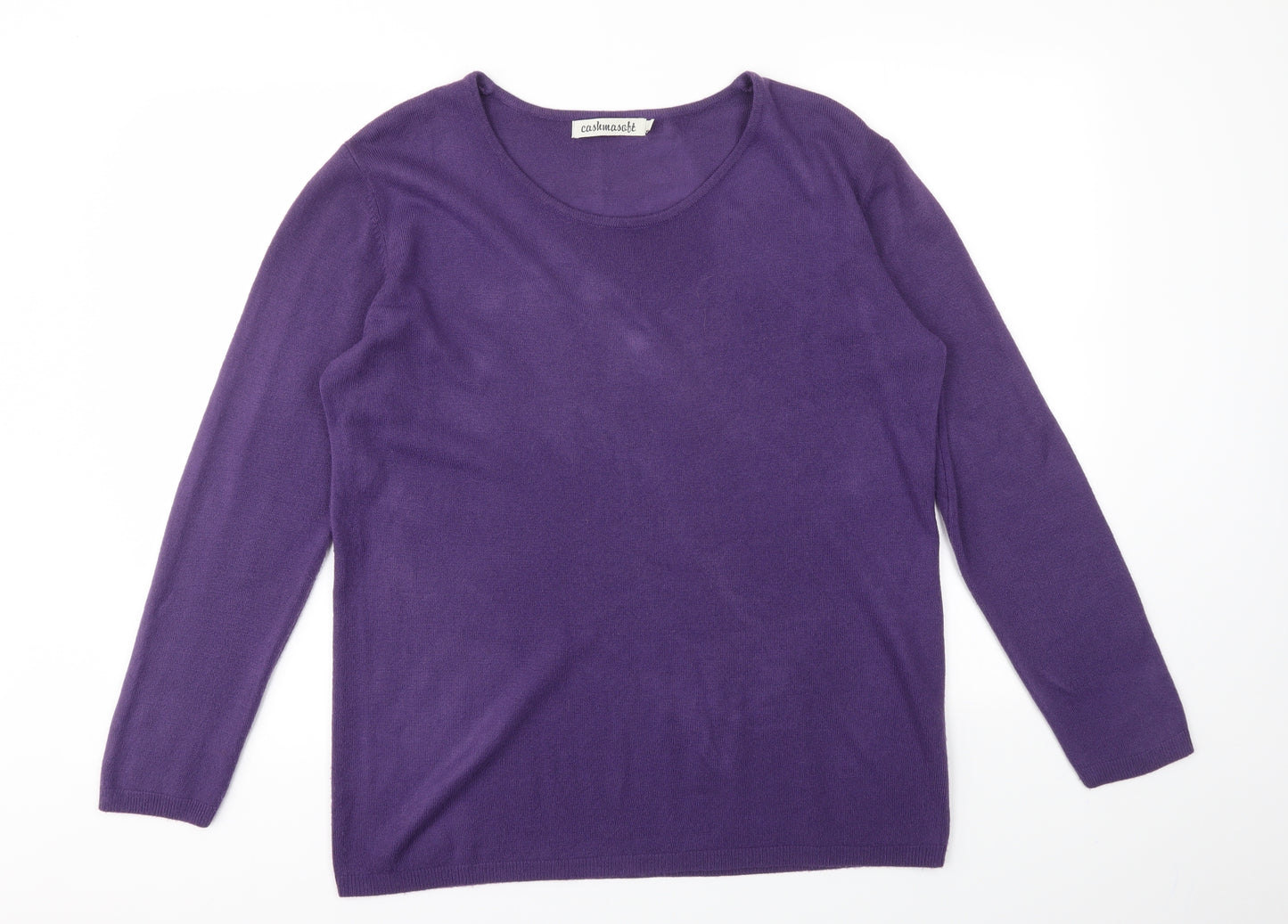cashmasoft Womens Purple   Pullover Jumper Size L