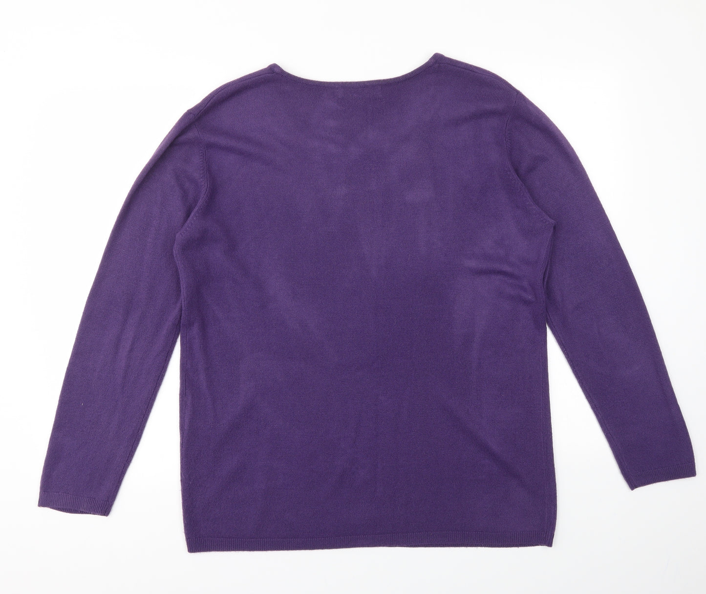 cashmasoft Womens Purple   Pullover Jumper Size L