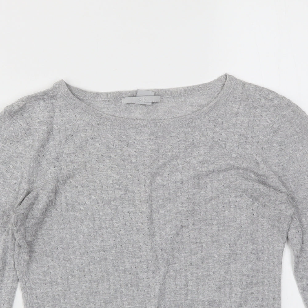 H&M Girls Grey   Pullover Jumper Size XS