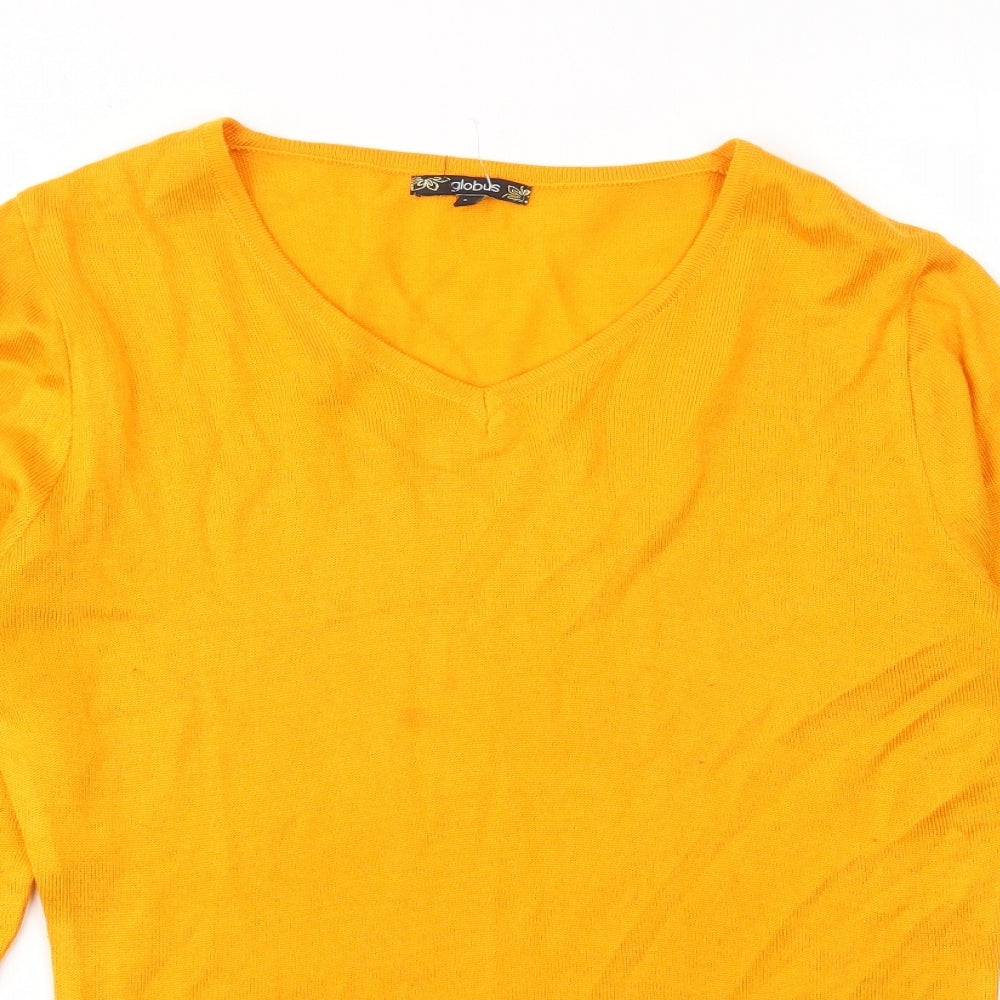 Globus Womens Yellow   Pullover Jumper Size L