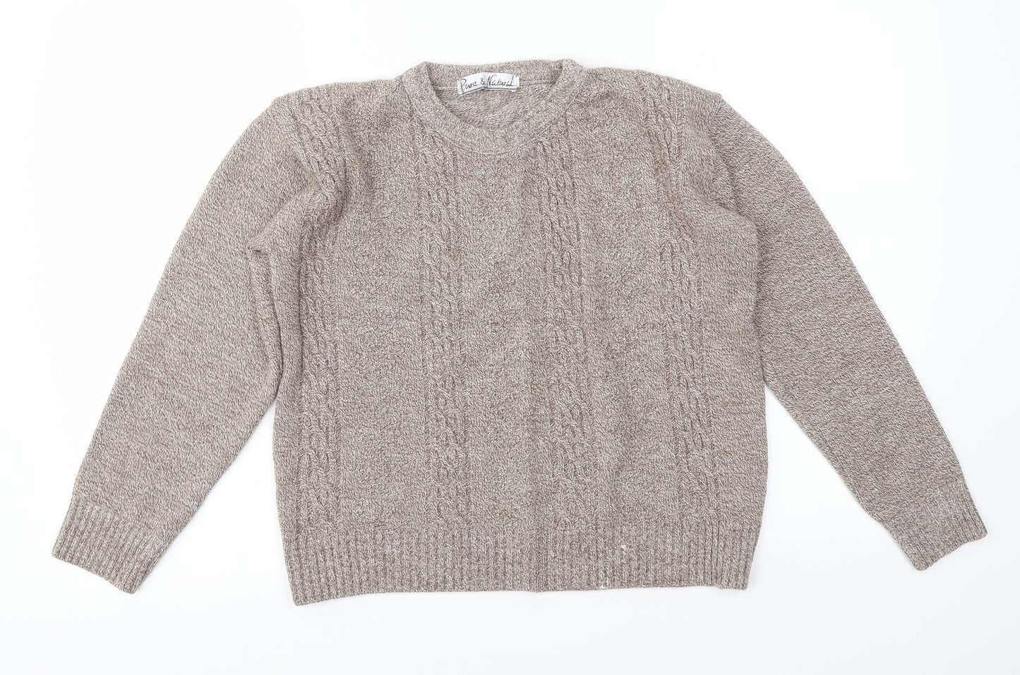 PURE &NATURAL Womens Brown   Pullover Jumper Size M
