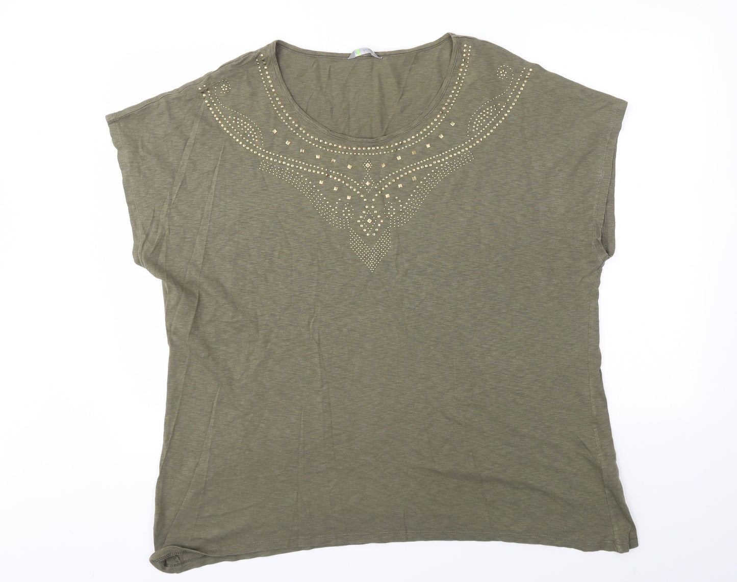 M&S Womens Gold   Basic T-Shirt Size 20
