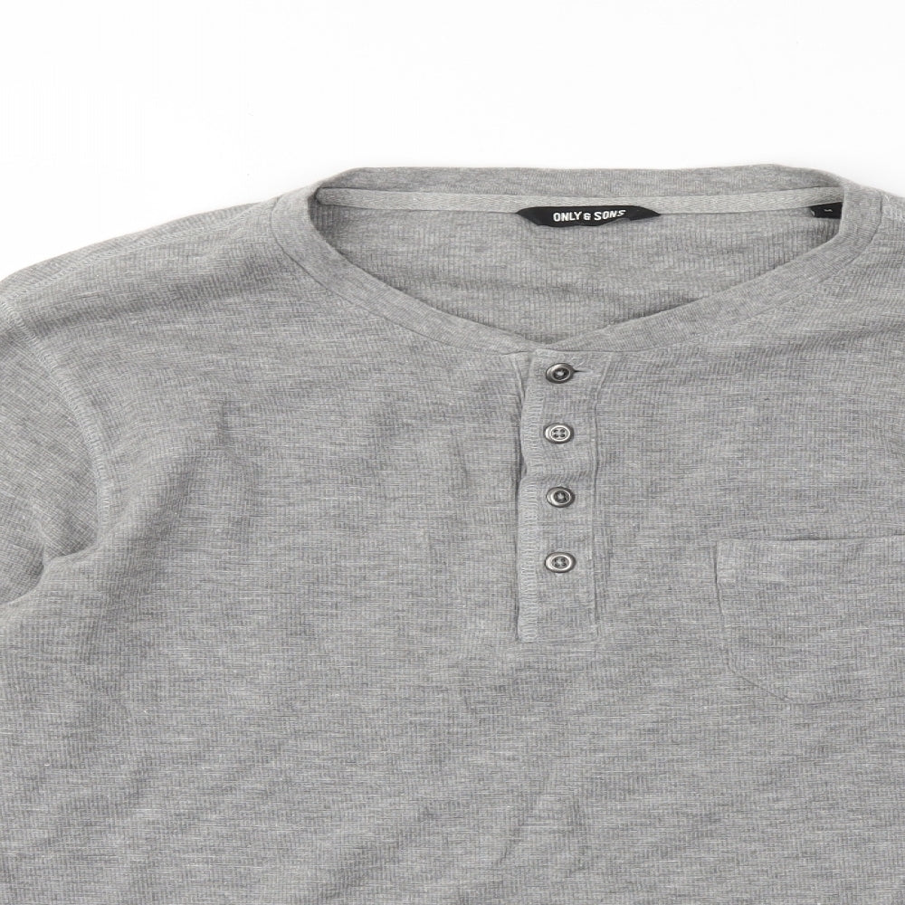 ONLY &SONS Mens Grey    T-Shirt Size M