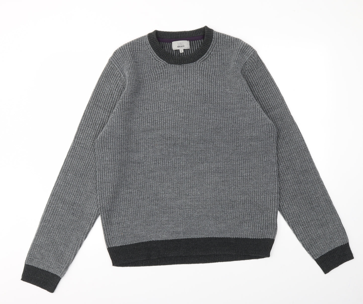 M&S Mens Grey   Pullover Sweatshirt Size L