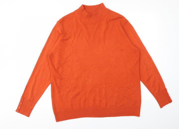 ISLE Womens Orange Pullover Jumper Size XL