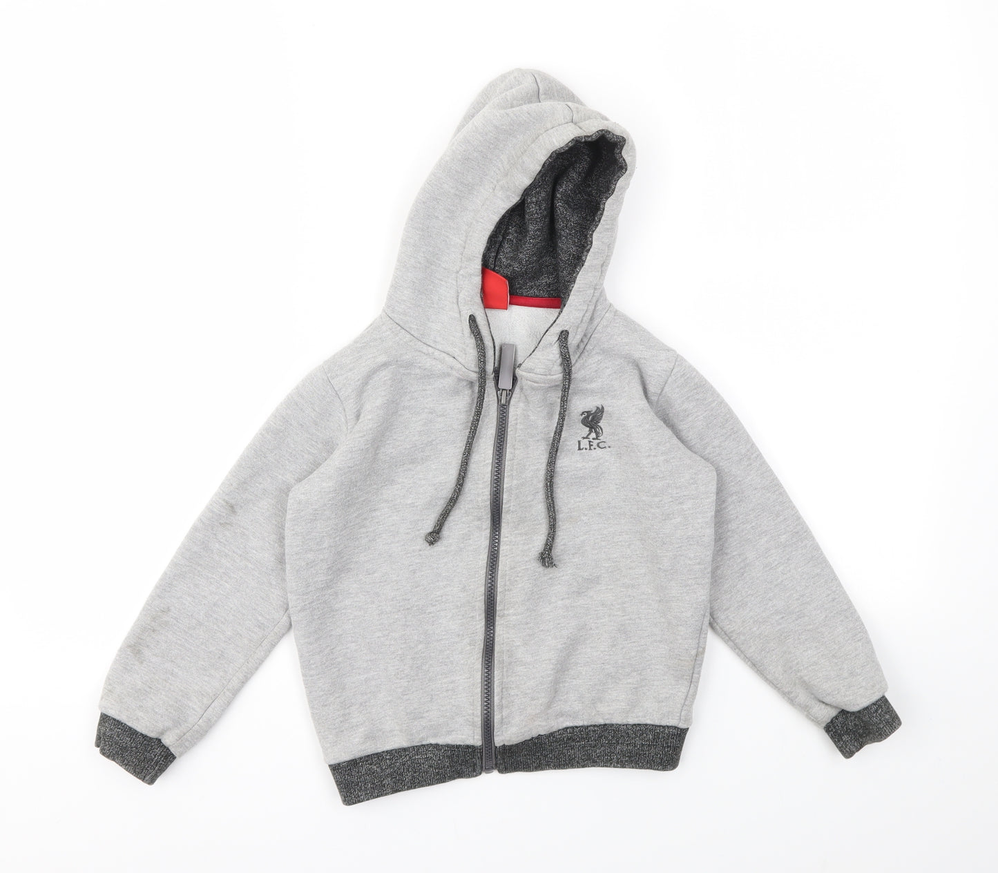 LFC Boys Grey   Full Zip Jumper Size 5-6 Years