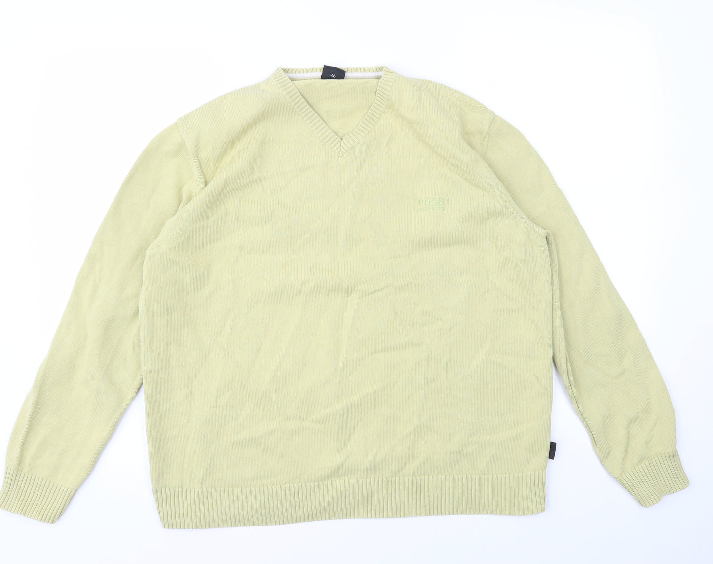 HUGO BOSS Mens Yellow   Pullover Sweatshirt Size XL
