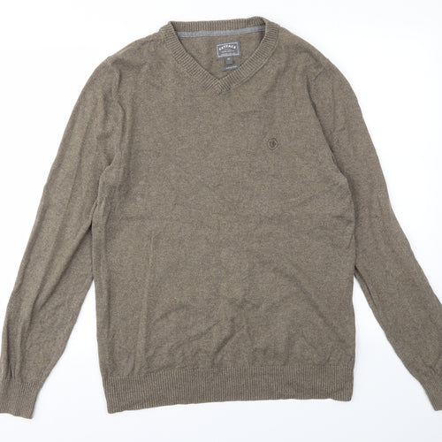 Fat Face Mens Brown   Henley Sweatshirt Size M